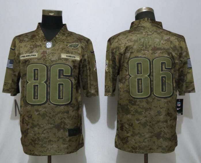 Men Philadelphia Eagles #86 Ertz Nike Camo Salute to Service Limited NFL Jerseys